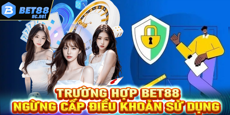 Những trường hợp mà trang chủ Bet88 ngừng cung cấp điều khoản sử dụng